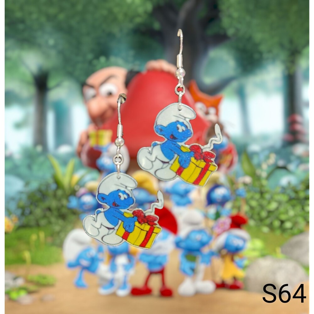 Smurfs Jokey Smurf Earrings